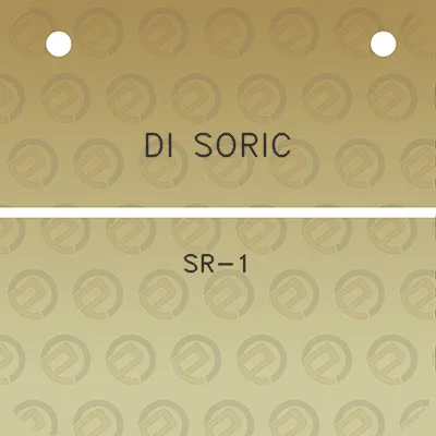 di-soric-sr-1