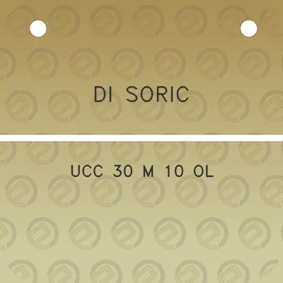 di-soric-ucc-30-m-10-ol