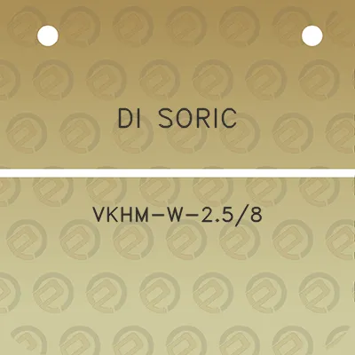 di-soric-vkhm-w-258