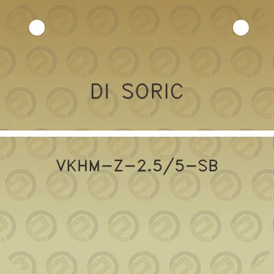 di-soric-vkhm-z-255-sb