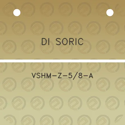 di-soric-vshm-z-58-a