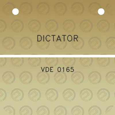 dictator-vde-0165