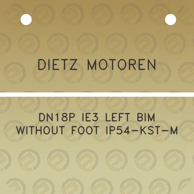 dietz-motoren-dn18p-ie3-left-bim-without-foot-ip54-kst-m