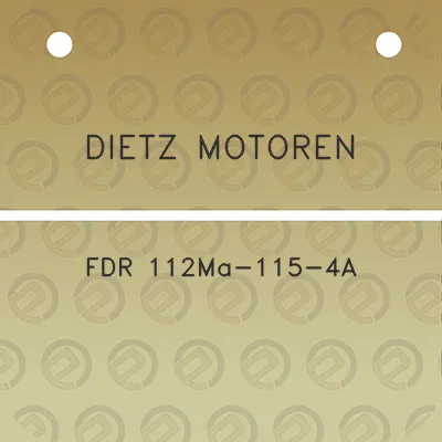 dietz-motoren-fdr-112ma-115-4a