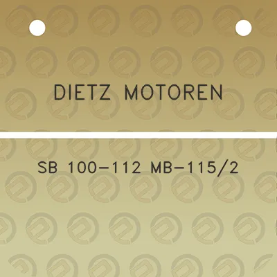 dietz-motoren-sb-100-112-mb-1152