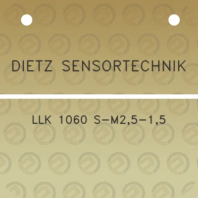 dietz-sensortechnik-llk-1060-s-m25-15