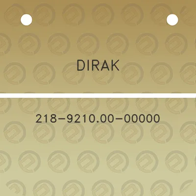 dirak-218-921000-00000