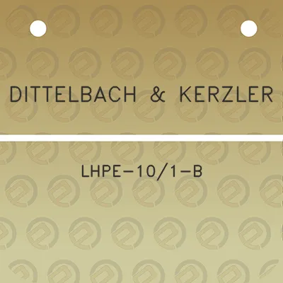 dittelbach-kerzler-lhpe-101-b