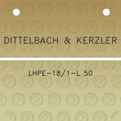 dittelbach-kerzler-lhpe-181-l-50