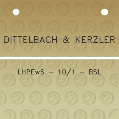 dittelbach-kerzler-lhpews-101-bsl