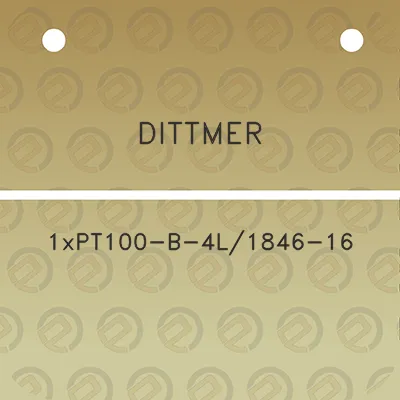 dittmer-1xpt100-b-4l1846-16