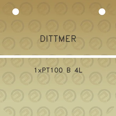 dittmer-1xpt100-b-4l