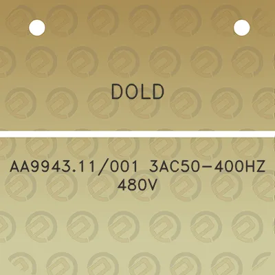 dold-aa994311001-3ac50-400hz-480v