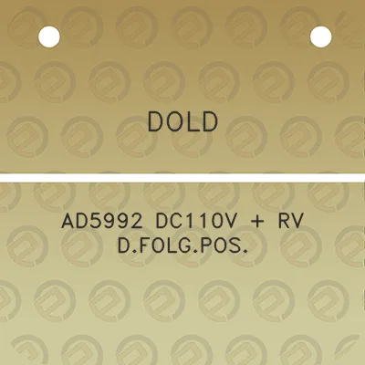 dold-ad5992-dc110v-rv-dfolgpos