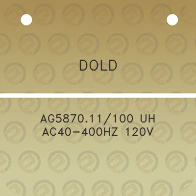 dold-ag587011100-uh-ac40-400hz-120v