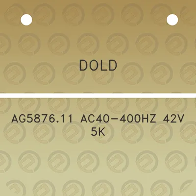 dold-ag587611-ac40-400hz-42v-5k