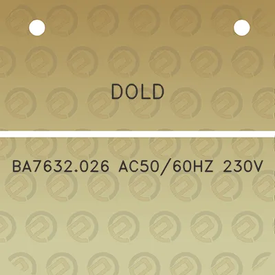 dold-ba7632026-ac5060hz-230v