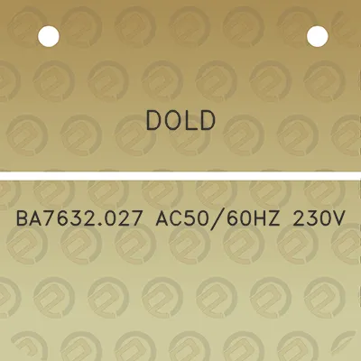 dold-ba7632027-ac5060hz-230v