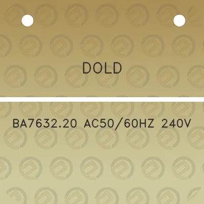 dold-ba763220-ac5060hz-240v