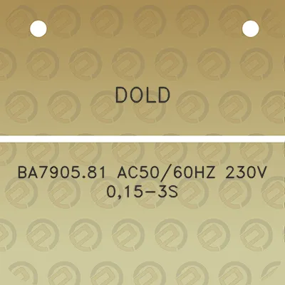 dold-ba790581-ac5060hz-230v-015-3s