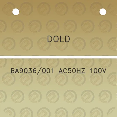 dold-ba9036001-ac50hz-100v