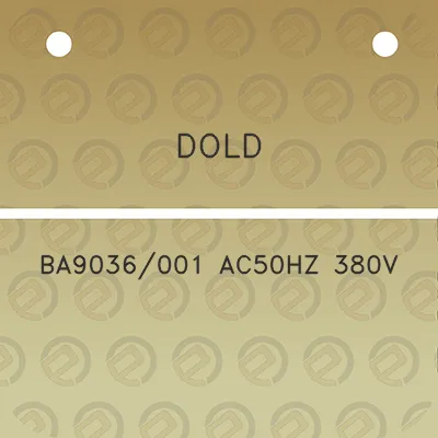 dold-ba9036001-ac50hz-380v