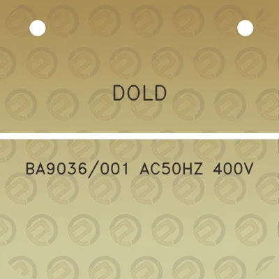 dold-ba9036001-ac50hz-400v