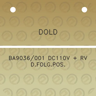 dold-ba9036001-dc110v-rv-dfolgpos