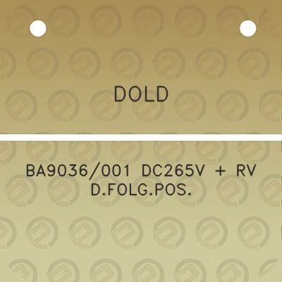 dold-ba9036001-dc265v-rv-dfolgpos