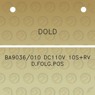 dold-ba9036010-dc110v-10srv-dfolgpos