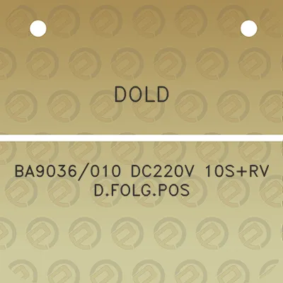 dold-ba9036010-dc220v-10srv-dfolgpos