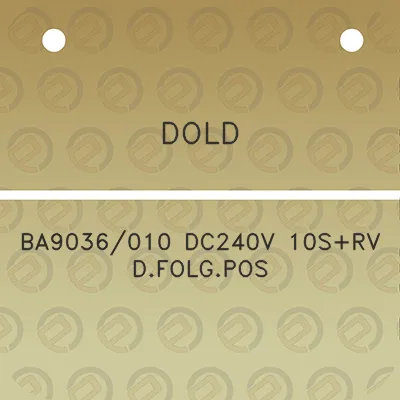 dold-ba9036010-dc240v-10srv-dfolgpos