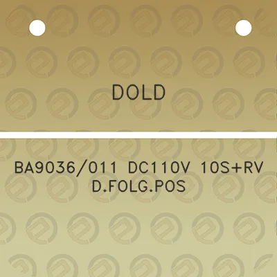 dold-ba9036011-dc110v-10srv-dfolgpos