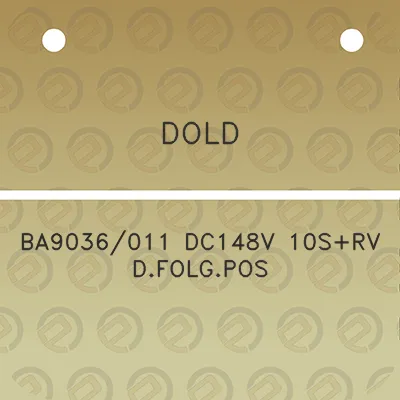 dold-ba9036011-dc148v-10srv-dfolgpos