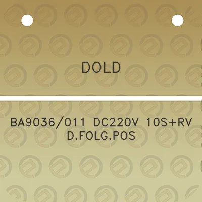 dold-ba9036011-dc220v-10srv-dfolgpos