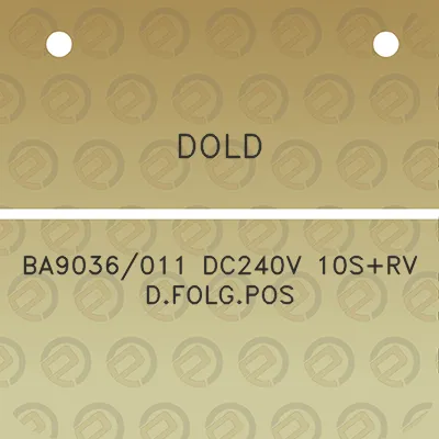 dold-ba9036011-dc240v-10srv-dfolgpos