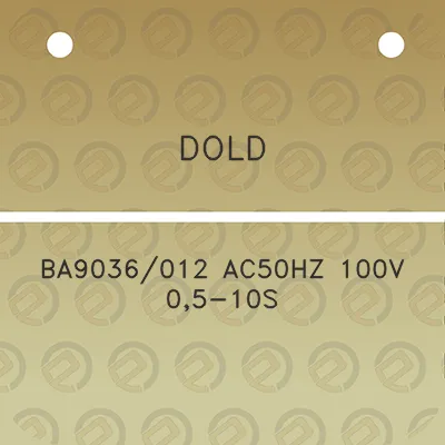 dold-ba9036012-ac50hz-100v-05-10s