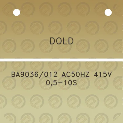 dold-ba9036012-ac50hz-415v-05-10s