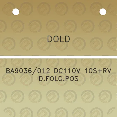 dold-ba9036012-dc110v-10srv-dfolgpos