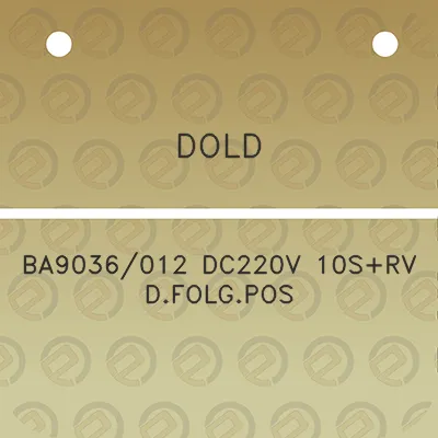 dold-ba9036012-dc220v-10srv-dfolgpos