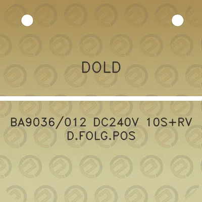 dold-ba9036012-dc240v-10srv-dfolgpos