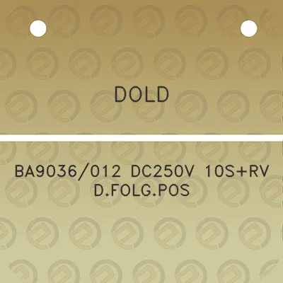 dold-ba9036012-dc250v-10srv-dfolgpos