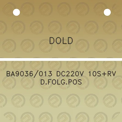 dold-ba9036013-dc220v-10srv-dfolgpos