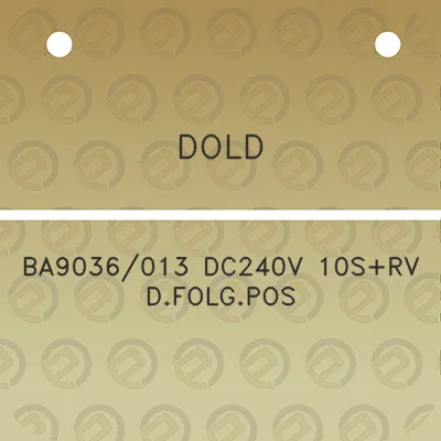 dold-ba9036013-dc240v-10srv-dfolgpos