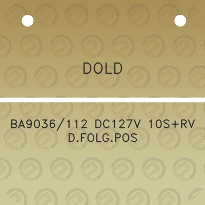 dold-ba9036112-dc127v-10srv-dfolgpos