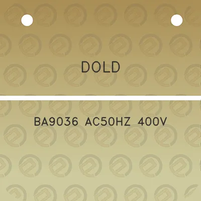 dold-ba9036-ac50hz-400v