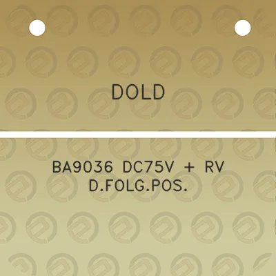 dold-ba9036-dc75v-rv-dfolgpos