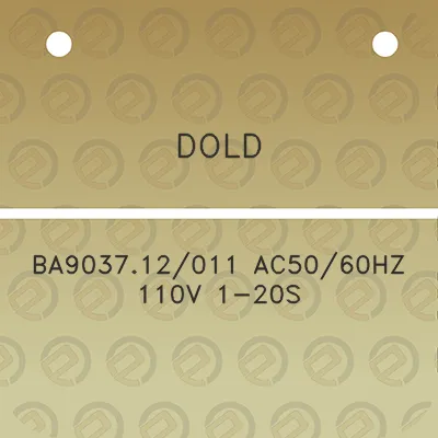 dold-ba903712011-ac5060hz-110v-1-20s