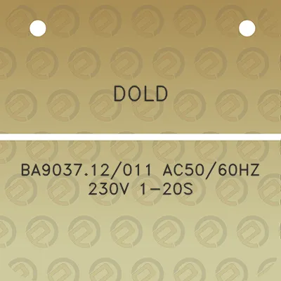 dold-ba903712011-ac5060hz-230v-1-20s