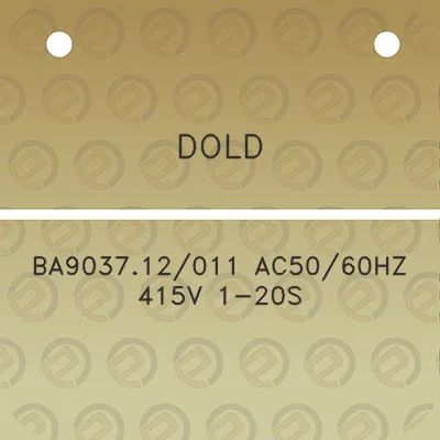 dold-ba903712011-ac5060hz-415v-1-20s